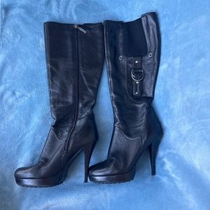 Guess black heeled boots